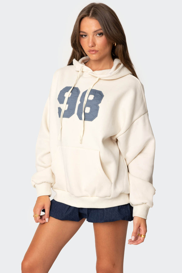 Edikted 98 Oversized Hoodie Cream