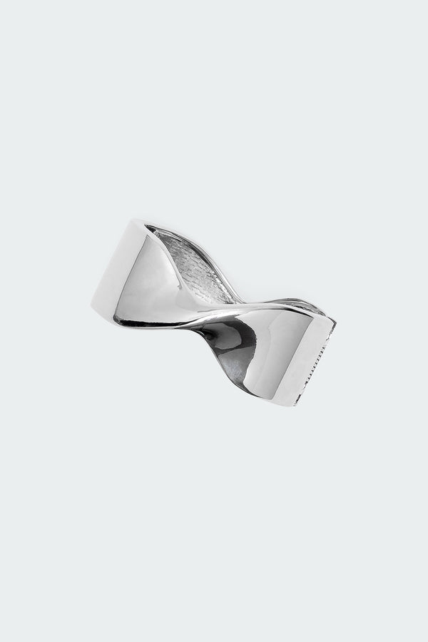 Edikted Abstract Bangle Bracelet Silver