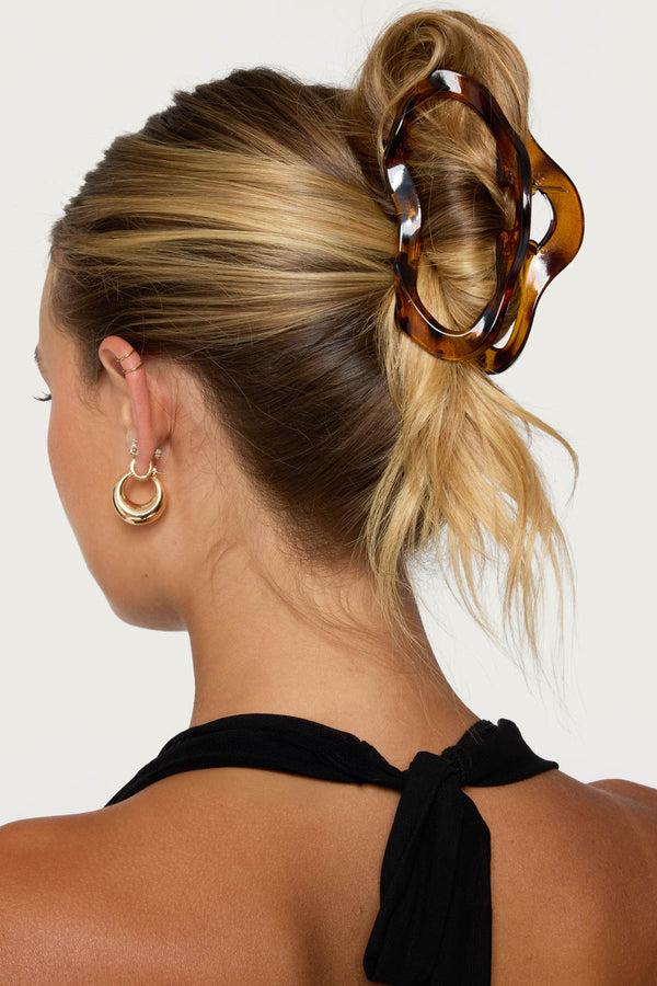 edikted Abstract Claw Clip tortoise