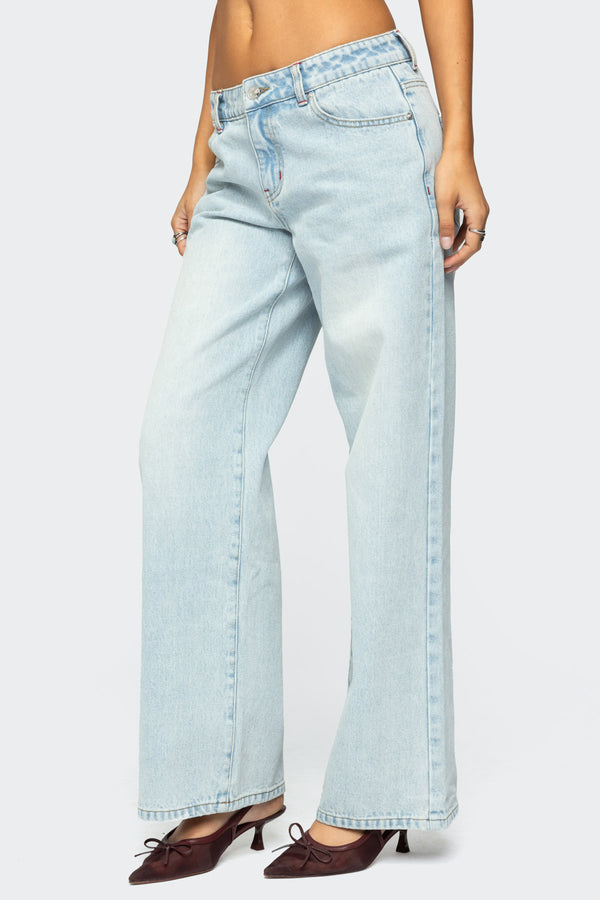 Edikted Ace Relaxed Jeans Blue
