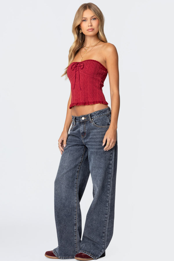 Edikted Ace Relaxed Jeans Dark Blue