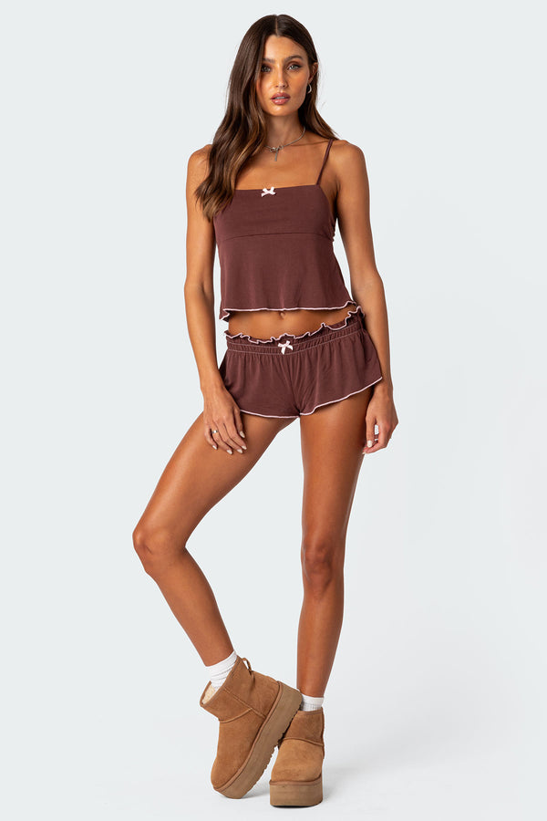 Edikted Alice Tank Top Brown