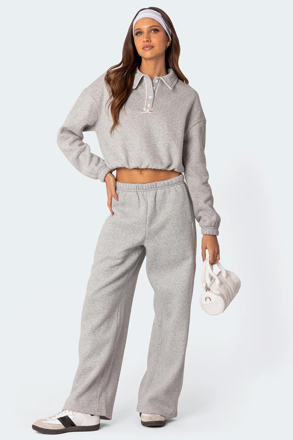 Edikted Autumn Oversized Sweatshirt Gray Melange