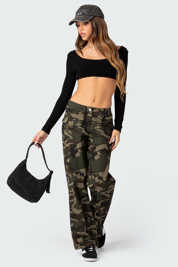 edikted Aya Low-Rise Cargo Pants mix