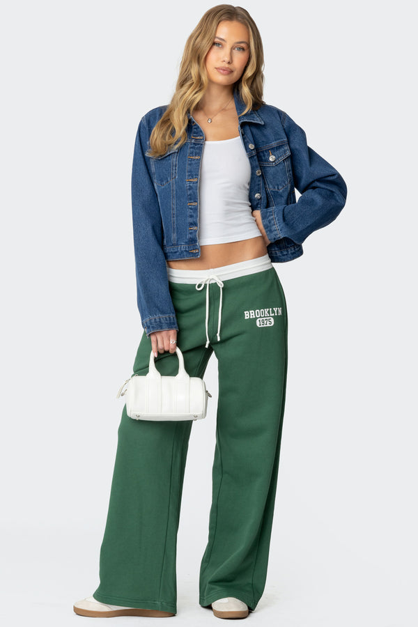 Edikted Barb Denim Jacket Blue Washed