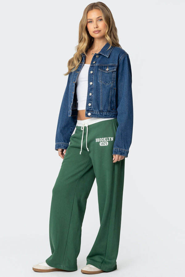 Edikted Barb Denim Jacket Blue Washed