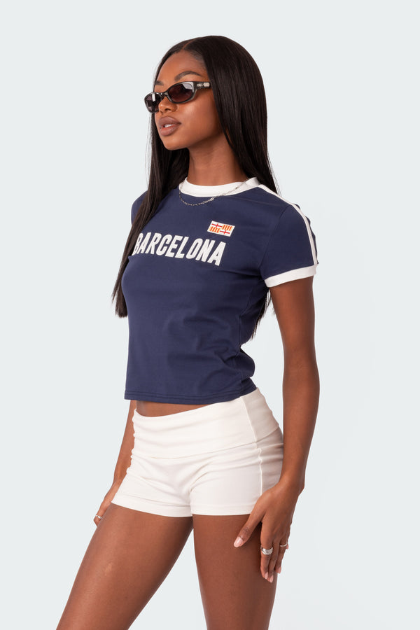 Edikted Barcelona T Shirt Navy