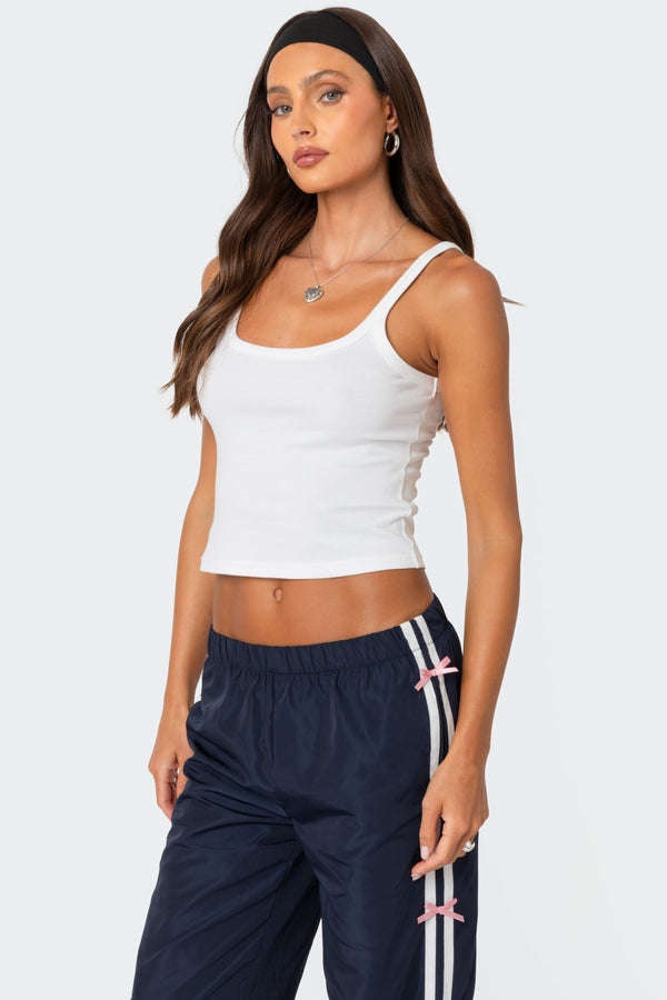 Edikted Basic Babe Tank Top White