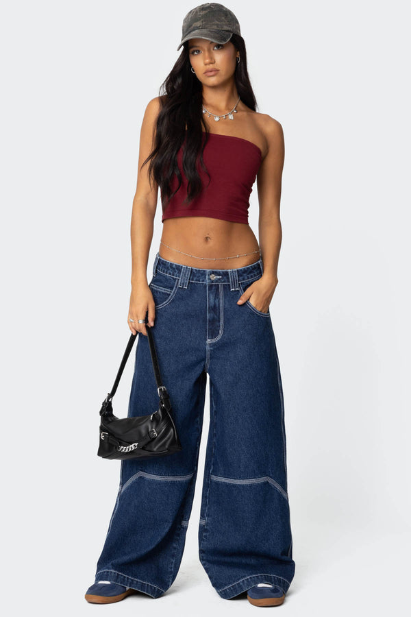 Edikted Basic Tube Top Burgundy