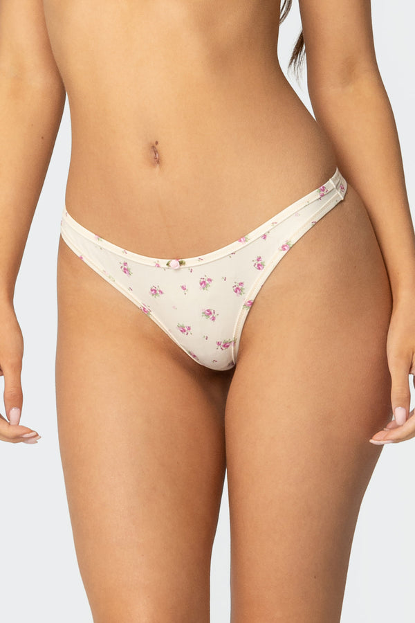 Edikted Betsey Floral Thong Yellow