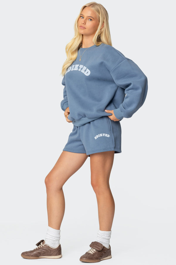 Edikted Beyond Edikted Sweatshirt Blue