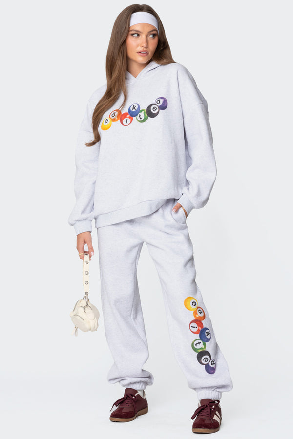 Edikted Billiard Oversized Hoodie Gray Melange