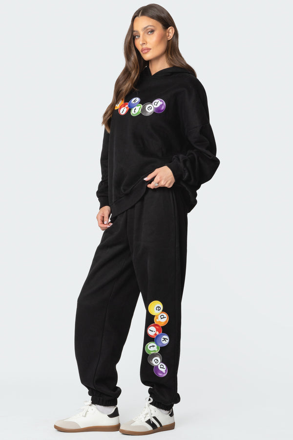 edikted Billiard Oversized Sweatpants black