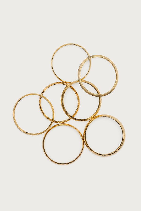 Edikted Boho Bangle Bracelet Pack Gold