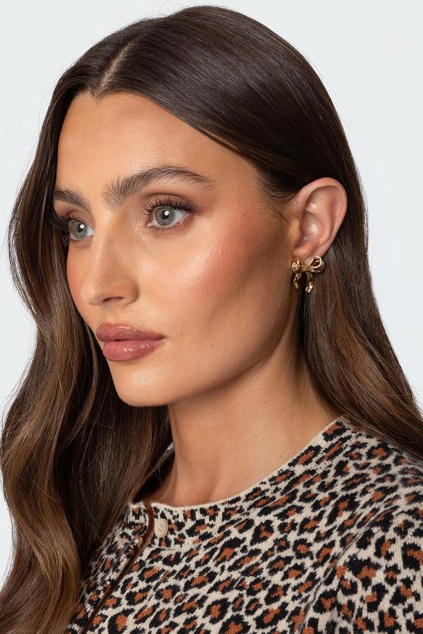 Edikted Bow Peep Earrings Gold