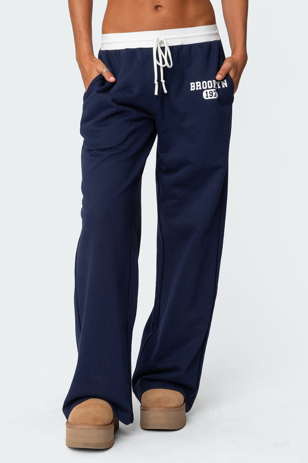Edikted Brookie Sweatpants Navy