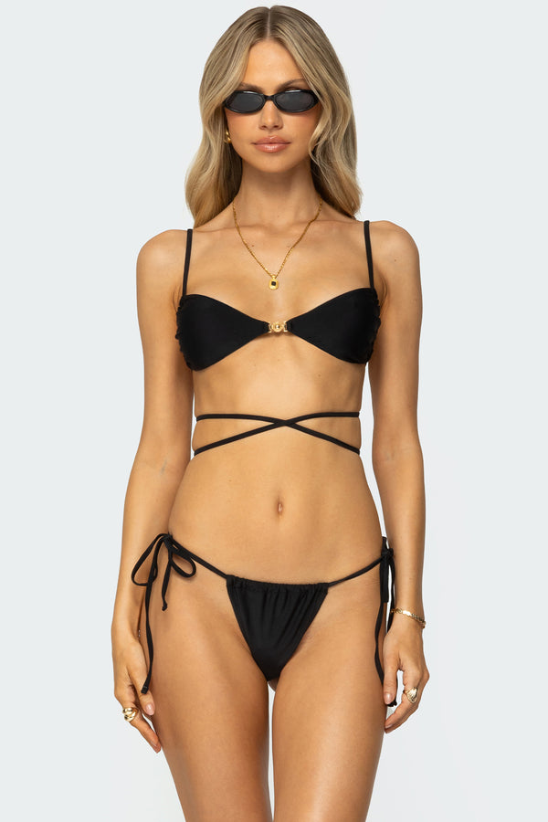 Edikted Buffie Bralette Bikini Top Black