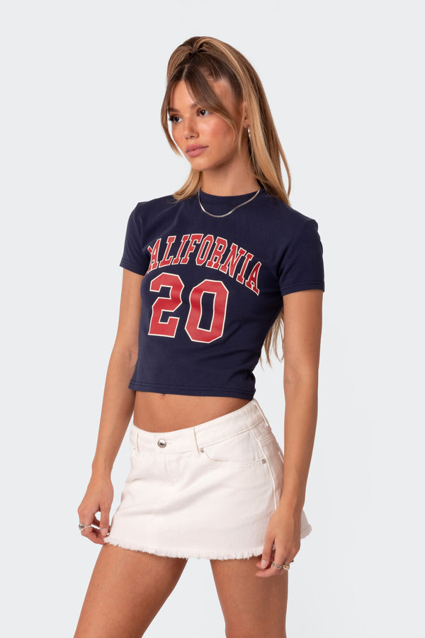 Edikted California T Shirt Navy