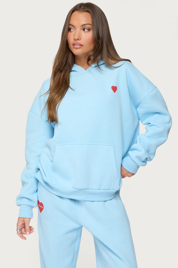 Edikted Call Me Hoodie Light Blue