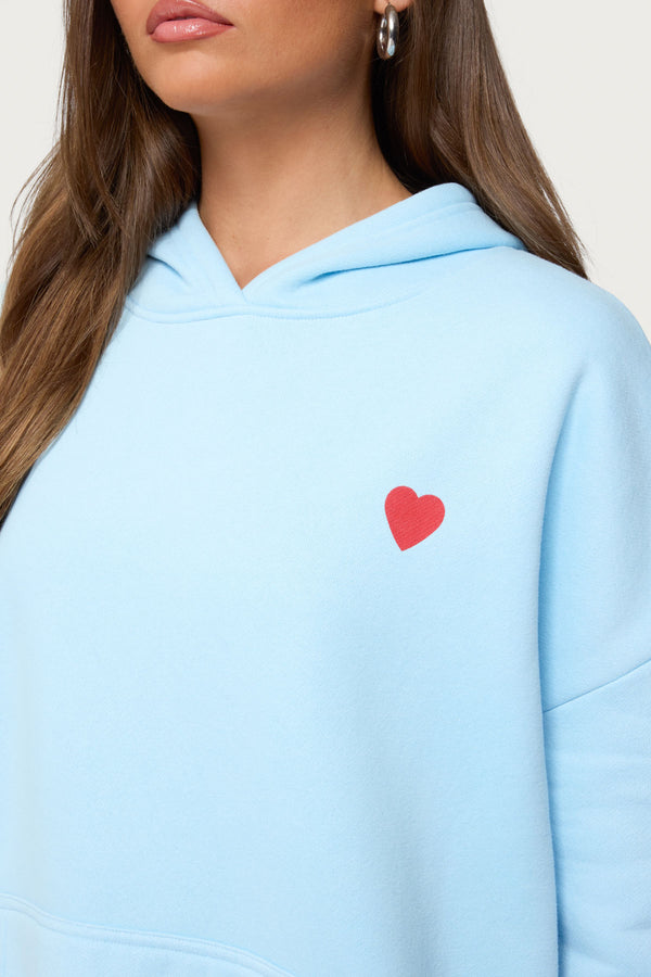 Edikted Call Me Hoodie Light Blue