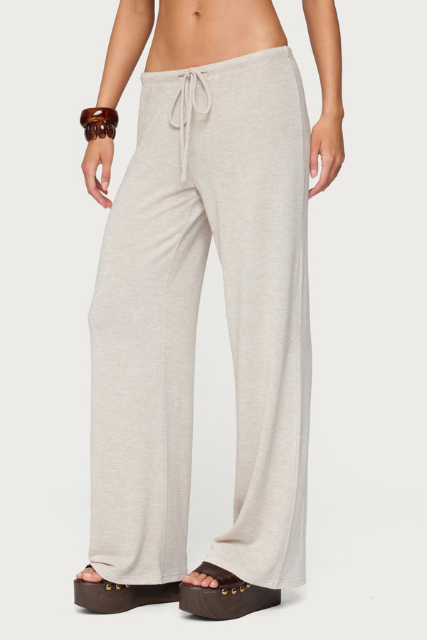 Edikted Camdyn Loose Fit Pants Beige