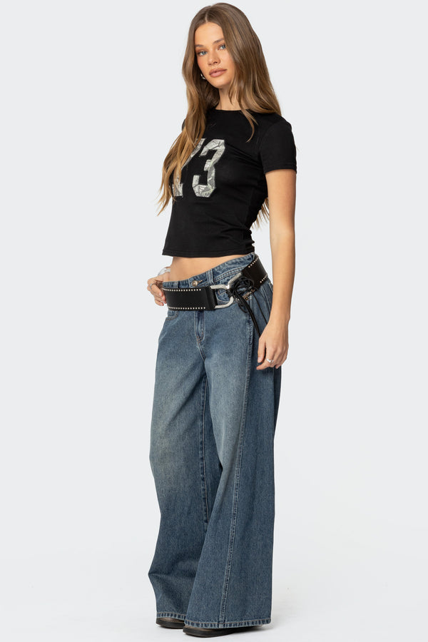 Edikted Camo 73 T Shirt Black