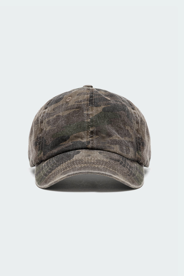 Edikted Camo Baseball Cap Olive