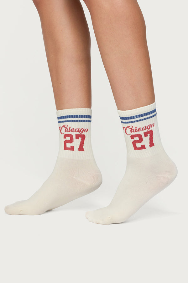 edikted Chicago 27 Socks ivory
