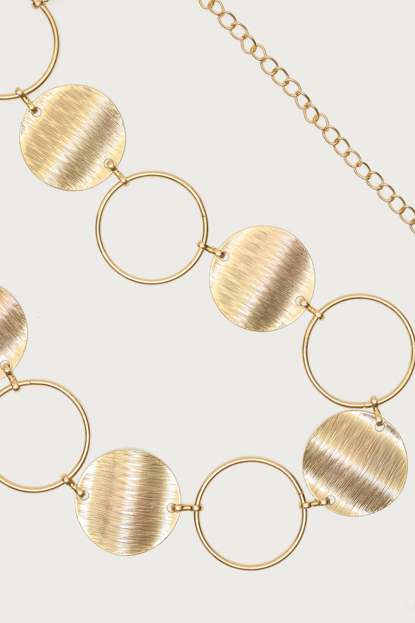Edikted Chunky Circle Chain Belt Gold
