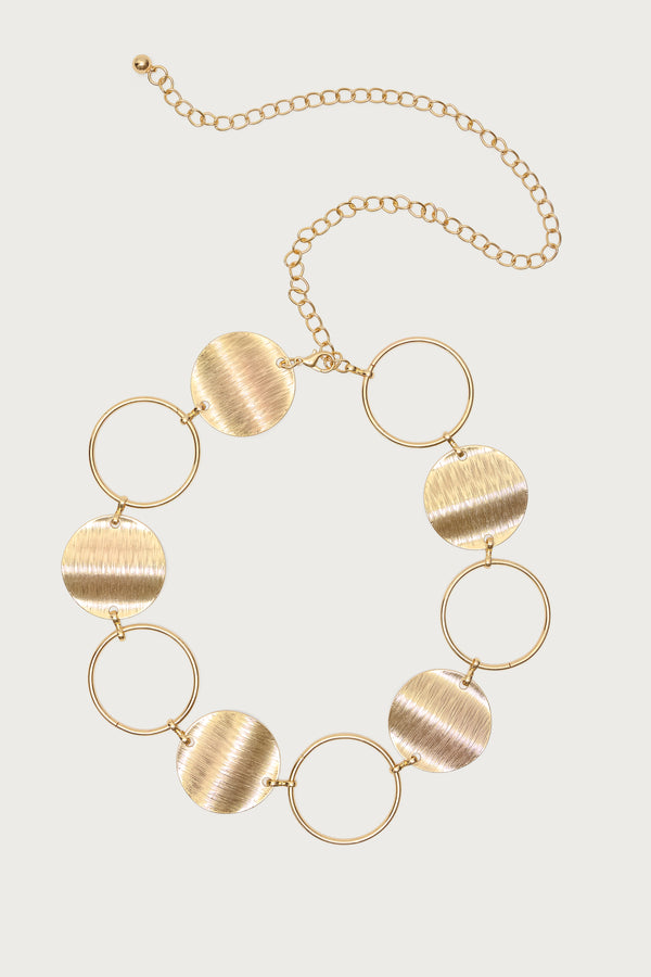 Edikted Chunky Circle Chain Belt Gold