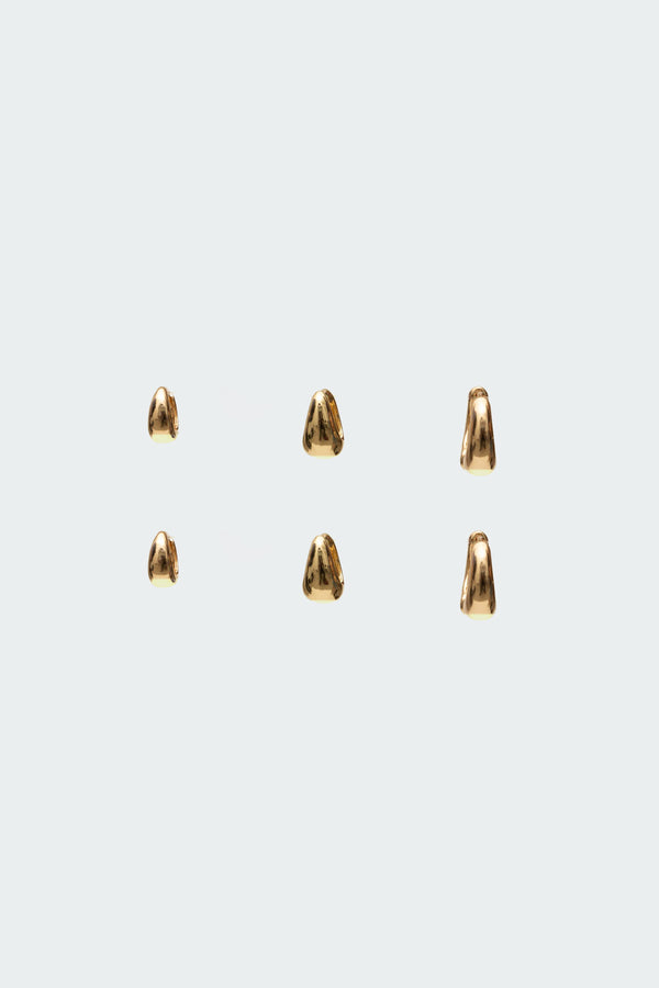 Edikted Chunky Hoop Earring Set Gold
