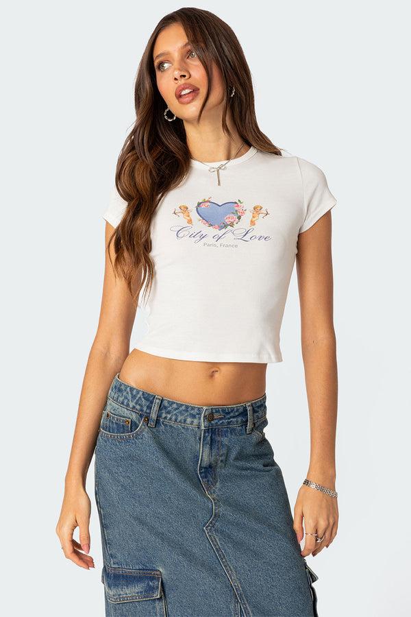edikted City Lovers T-Shirt white