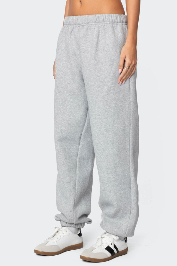 Edikted Clark Oversized Sweatpants Gray Melange