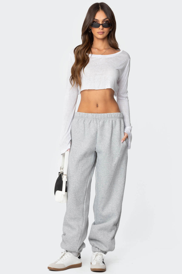 edikted Clark Oversized Sweatpants gray melange
