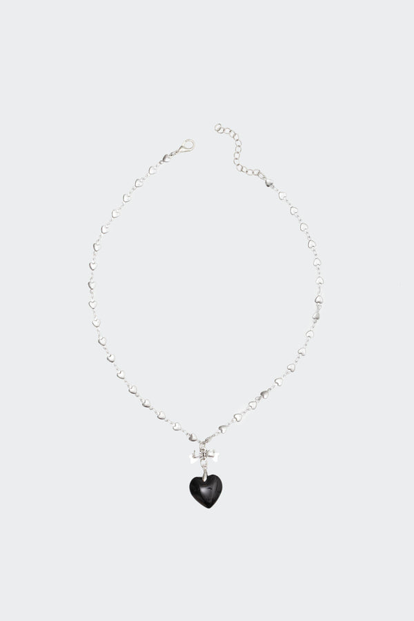 Edikted Cupid's Bow Necklace Silver