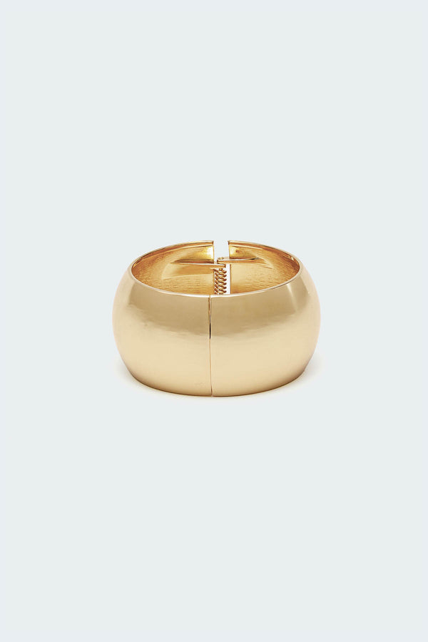 Edikted Curved Chunky Cuff Bracelet Gold