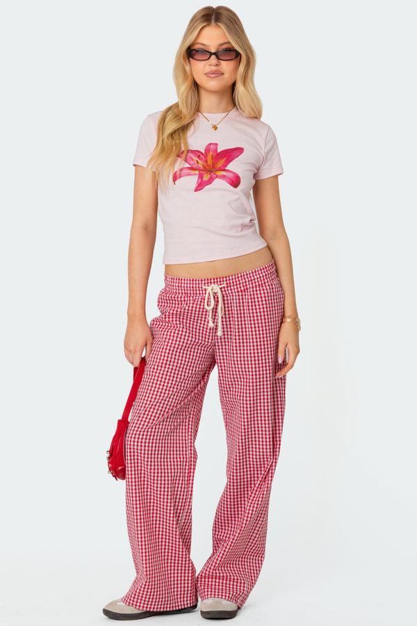 Edikted Daylily T Shirt Light Pink