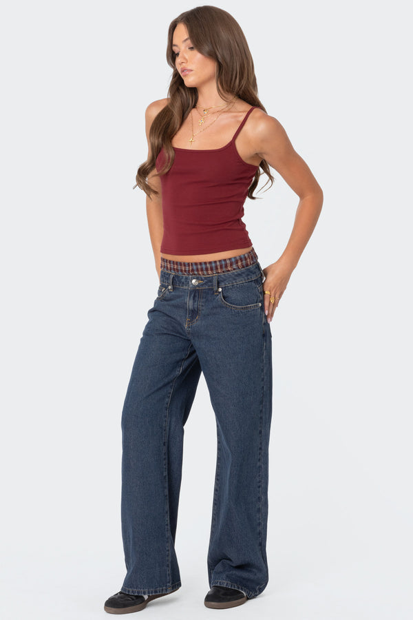 Edikted Deanna Tank Top Burgundy