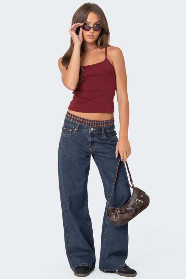 Edikted Deanna Tank Top Burgundy
