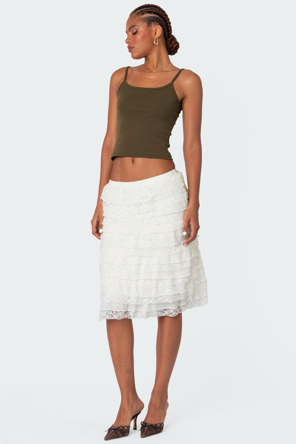 Edikted Deanna Tank Top Olive