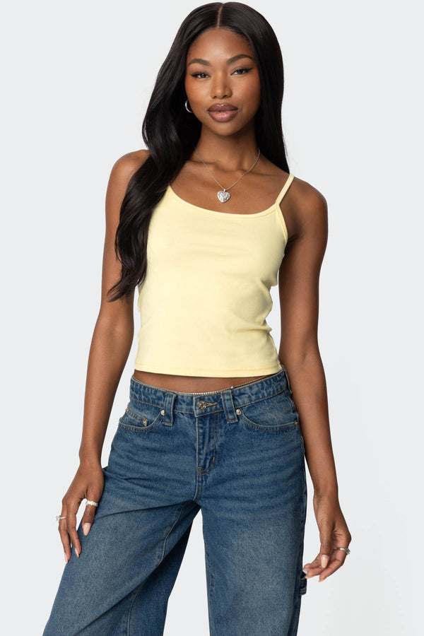 edikted Deanna Tank Top yellow