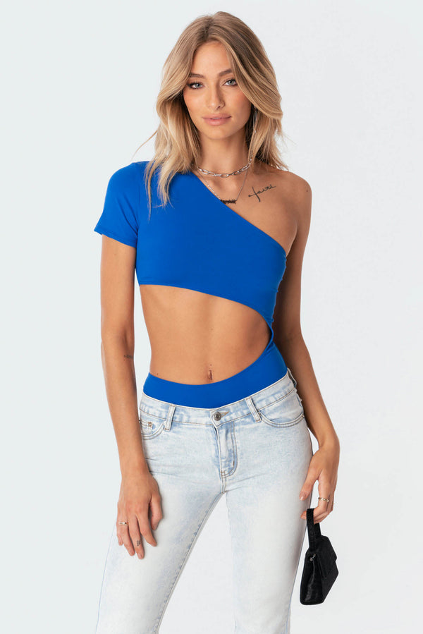 edikted Diana Cut-Out Bodysuit blue