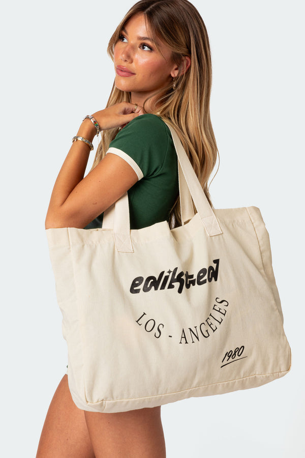 edikted Edikted Babe Canvas Bag cream