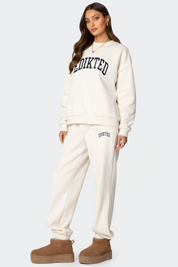 Edikted Edikted Babe Oversized Sweatshirt Cream