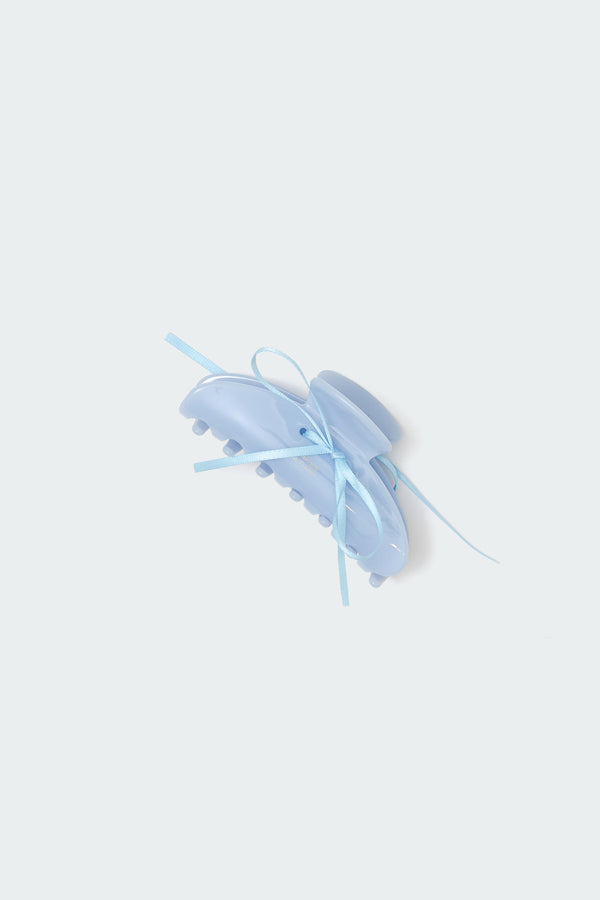Edikted Everyday Ribbon Bow Claw Clip Blue
