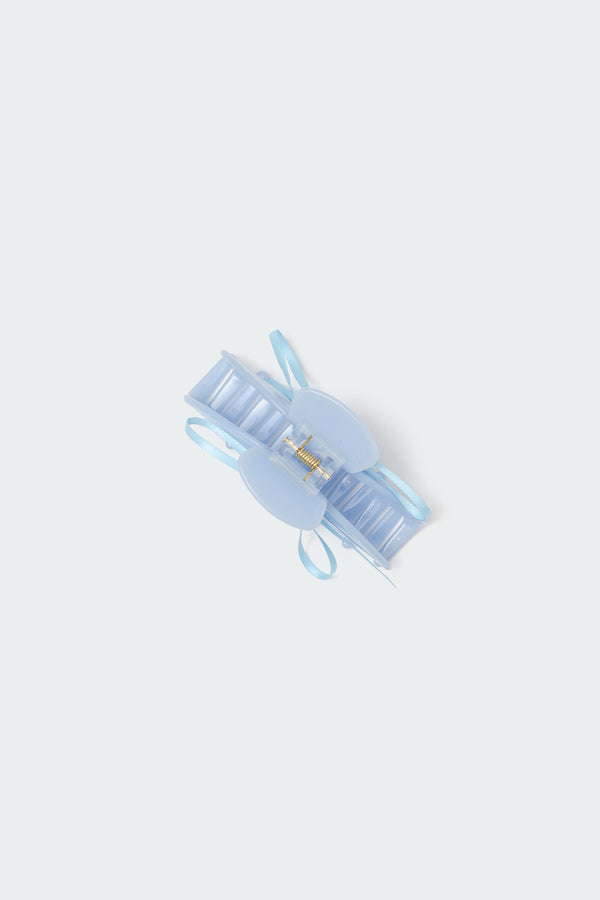 Edikted Everyday Ribbon Bow Claw Clip Blue