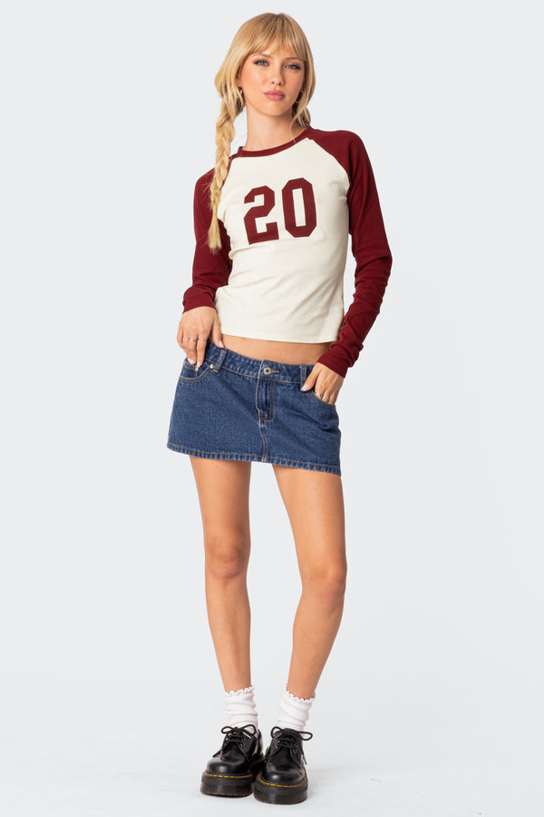 Edikted Feeling 20 Long Sleeve T Shirt Bordu