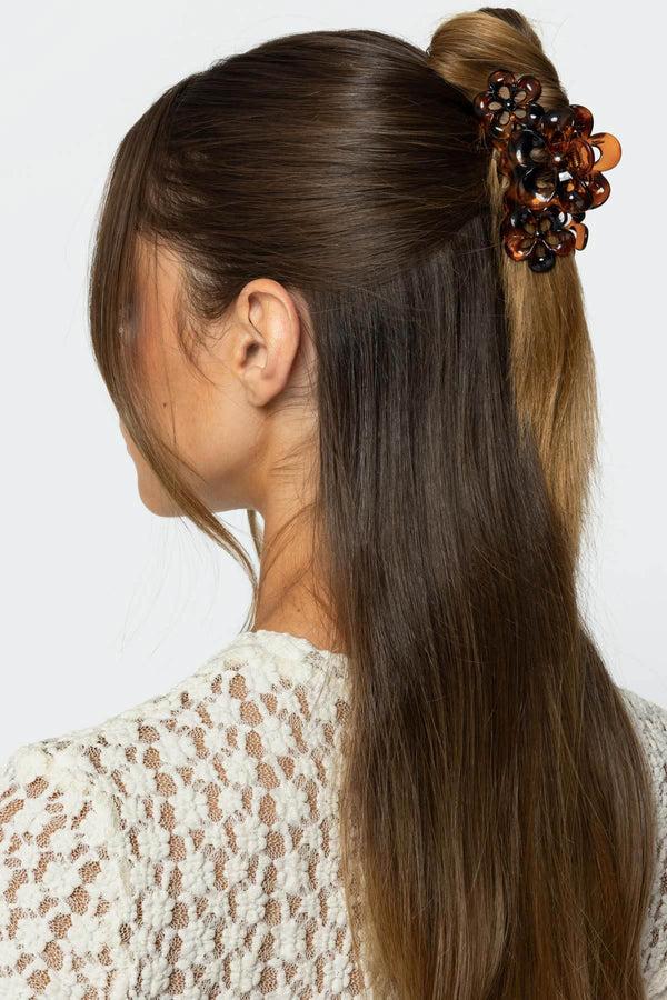 edikted Floral Claw Clip tortoise