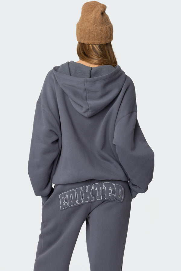 Edikted Forever Edikted Oversized Hoodie Gray