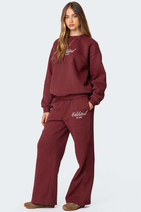 Edikted Get Edikted Sweatshirt Burgundy